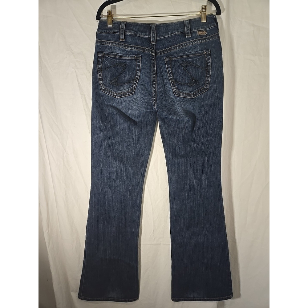 Silver Suki Bootcut Jeans Size 30 Low Rise Mid Wash Flare Denim Fitted - Picture 7 of 7